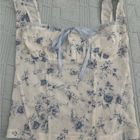 Garage Blue Floral Camisole - Picture 1 of 2
